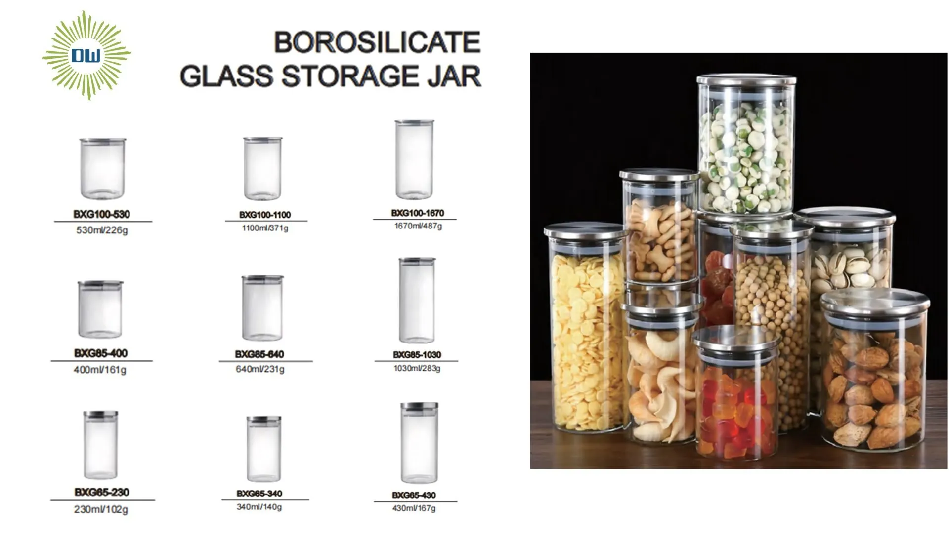 Borosilicate Glass Storage Jars