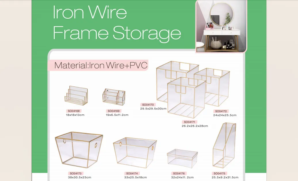 iron wire frame storage